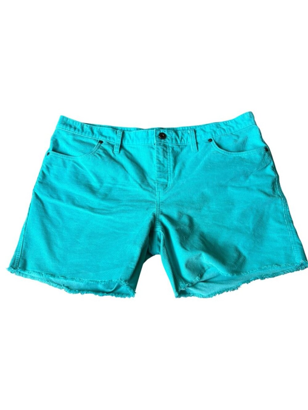 Carve Designs Oahu Shorts Corduroy Blue Size 14 Casual 6" Inseam